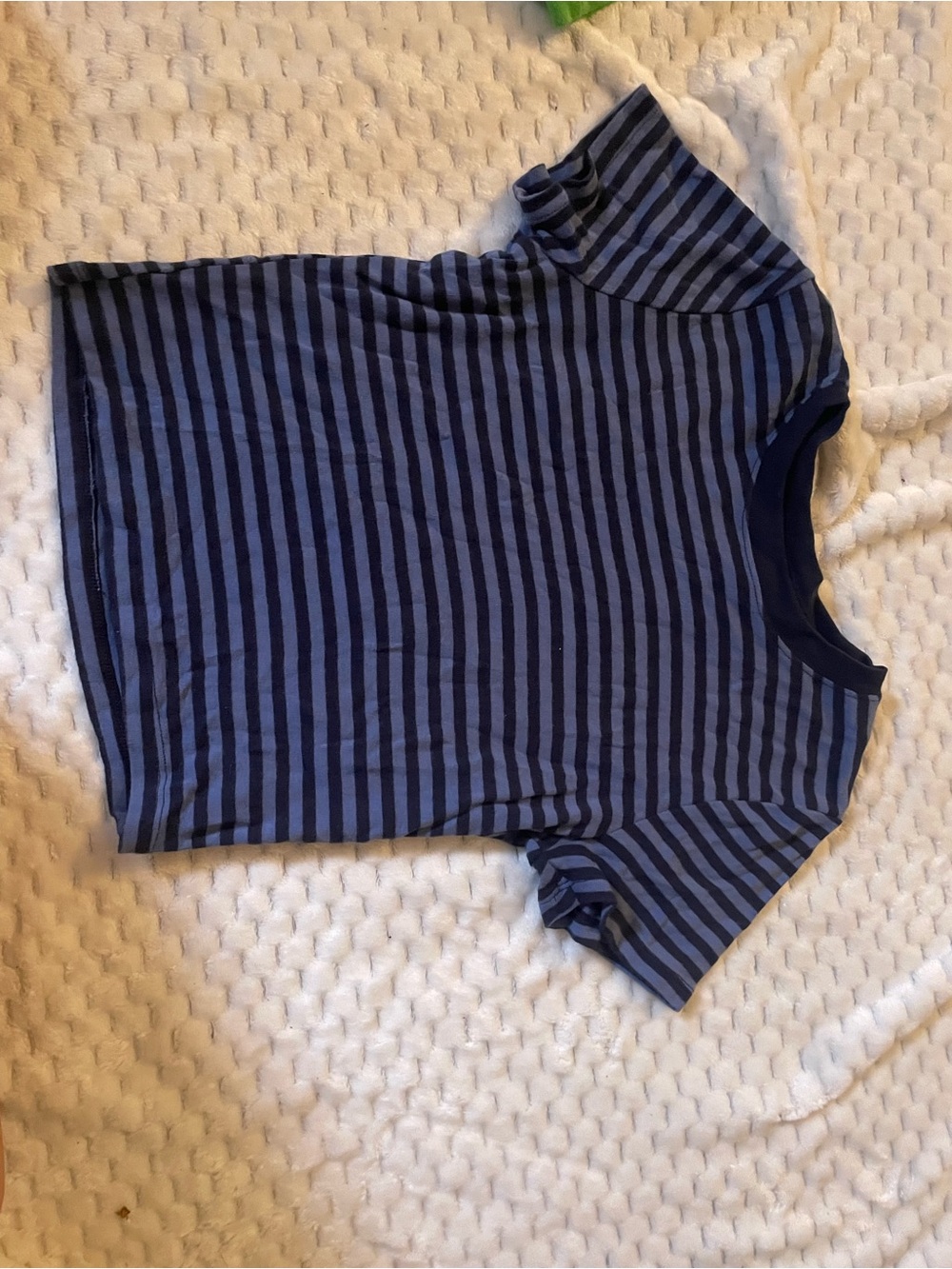 Hollister Blue Navy Striped Crop Top